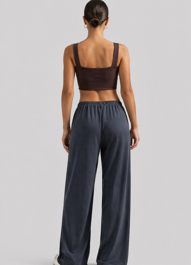 ANTRASİT Renk Modal Karışımlı Pantolon - 5