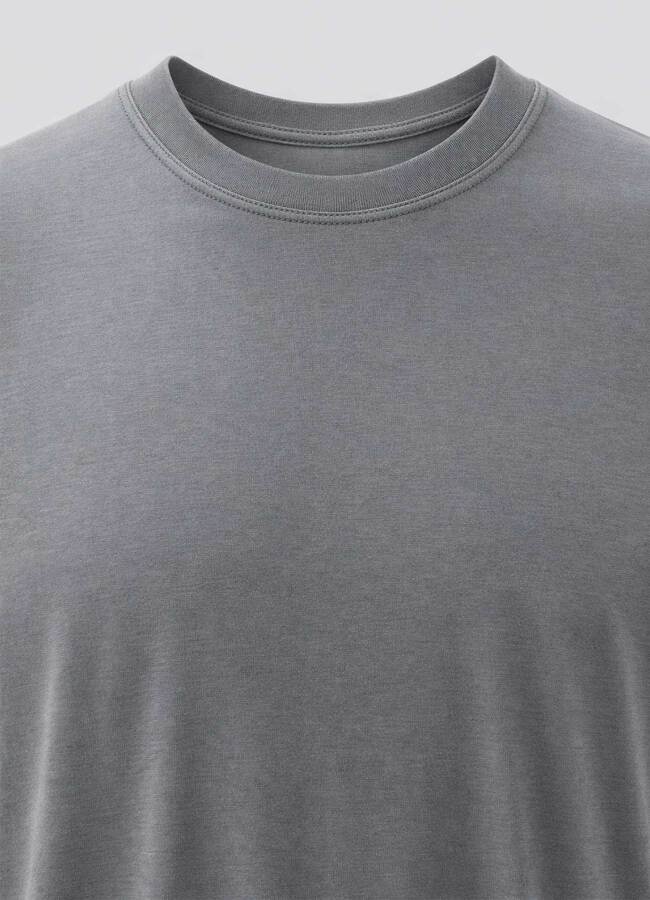 ANTRASİT Renk Modal T-Shirt - 3