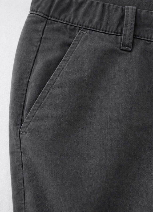 ANTRASİT Renk Tencel Karışımlı Relax Fit Pantolon - 4