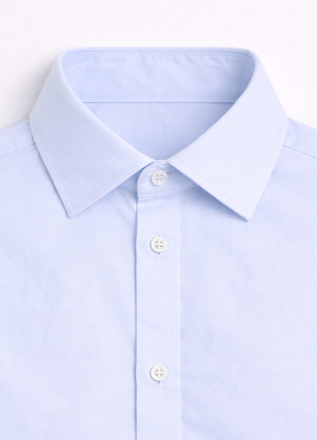 Bebek Mavi Renk Oversize Poplin Gömlek - 4