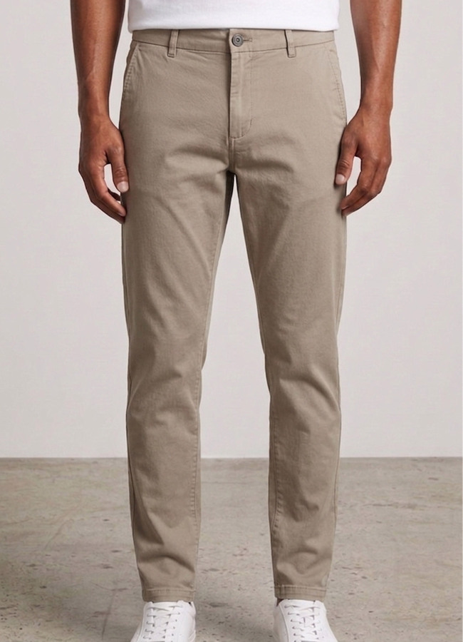 Bej Renk Gabardin Regular Chino Pantolon