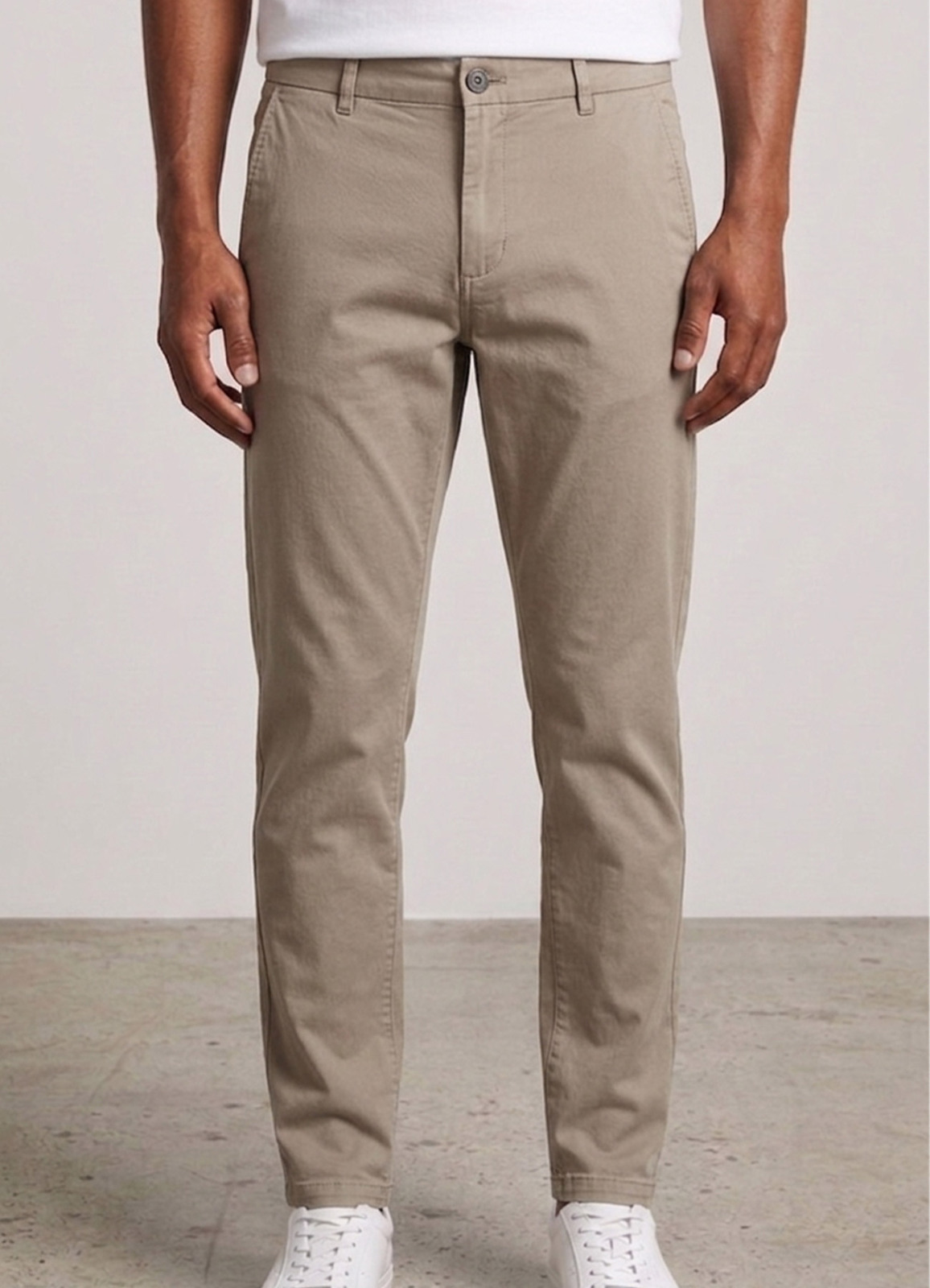 Bej Renk Gabardin Regular Chino Pantolon