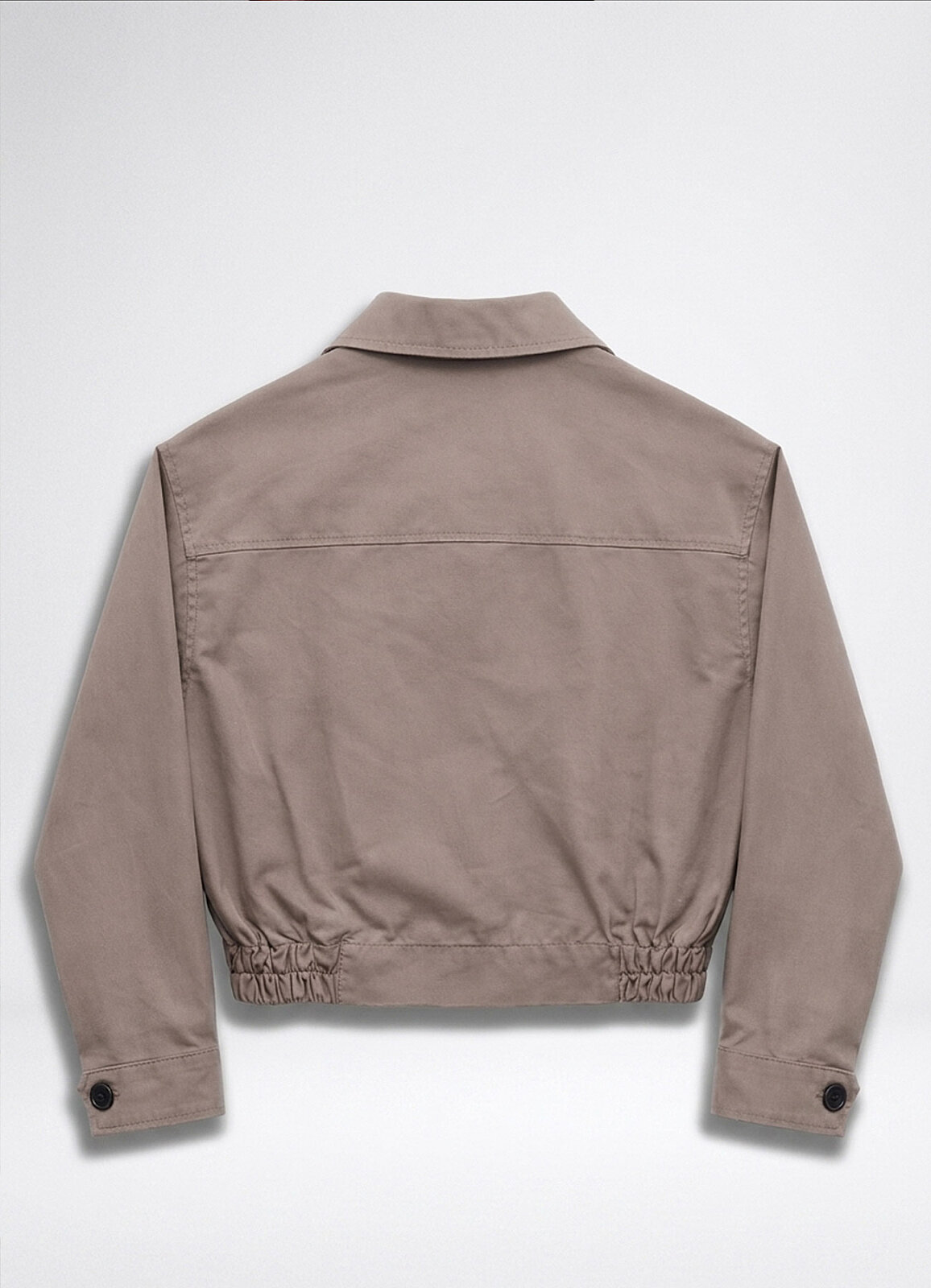 Bej Renk Pamuk Karışımlı Ceket - 4