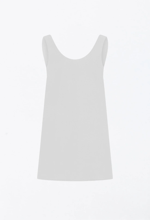 Beyaz Renk Ipecu Mini Dress - 2