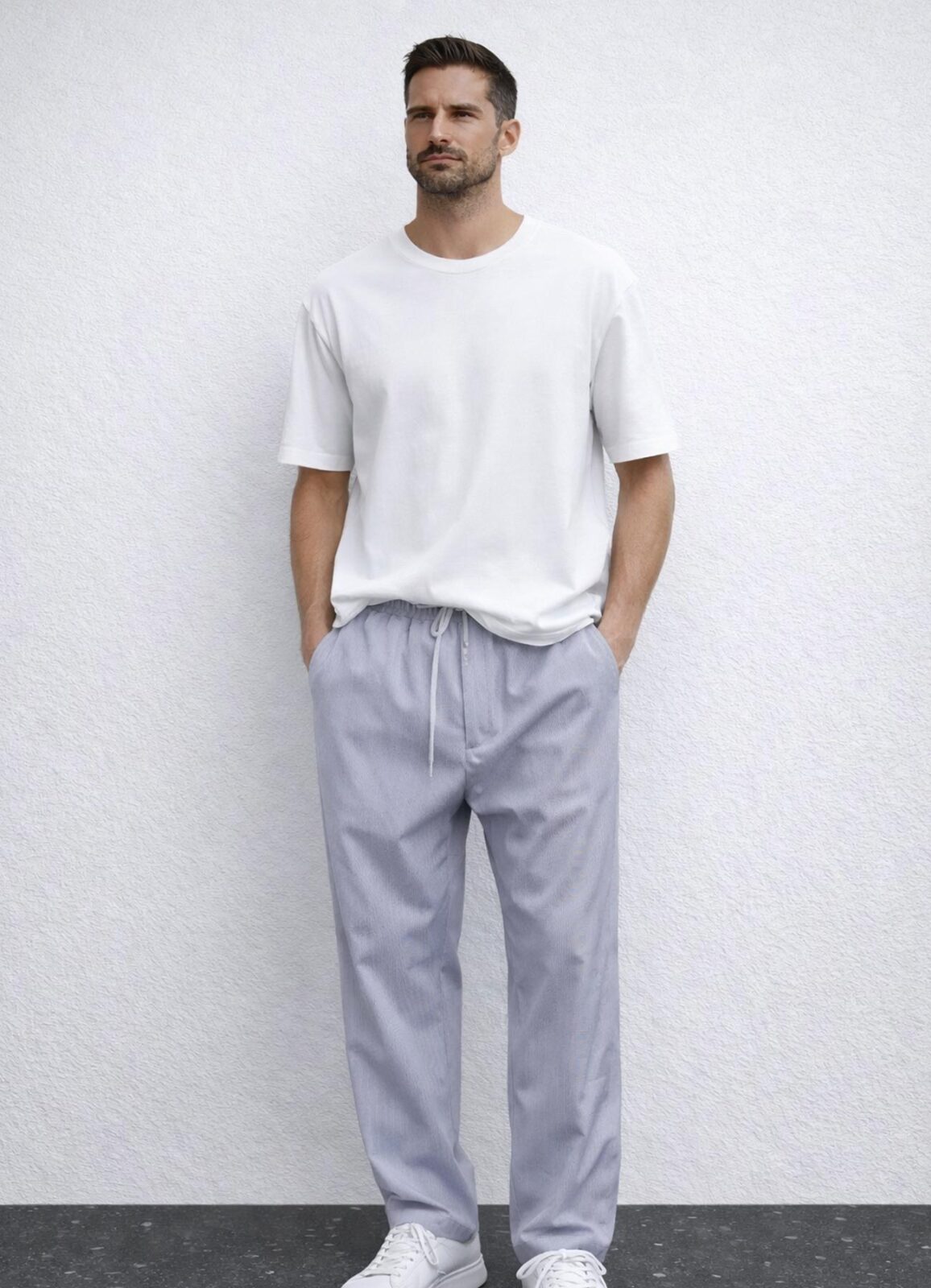 Beyaz Renk Modal T-Shirt - 2