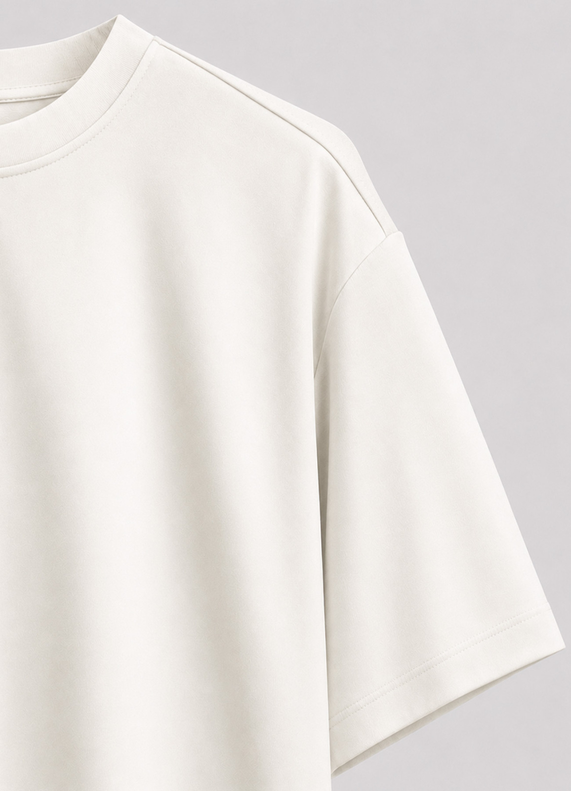 Beyaz Renk Oversize Modal Erkek T-Shirt - 3
