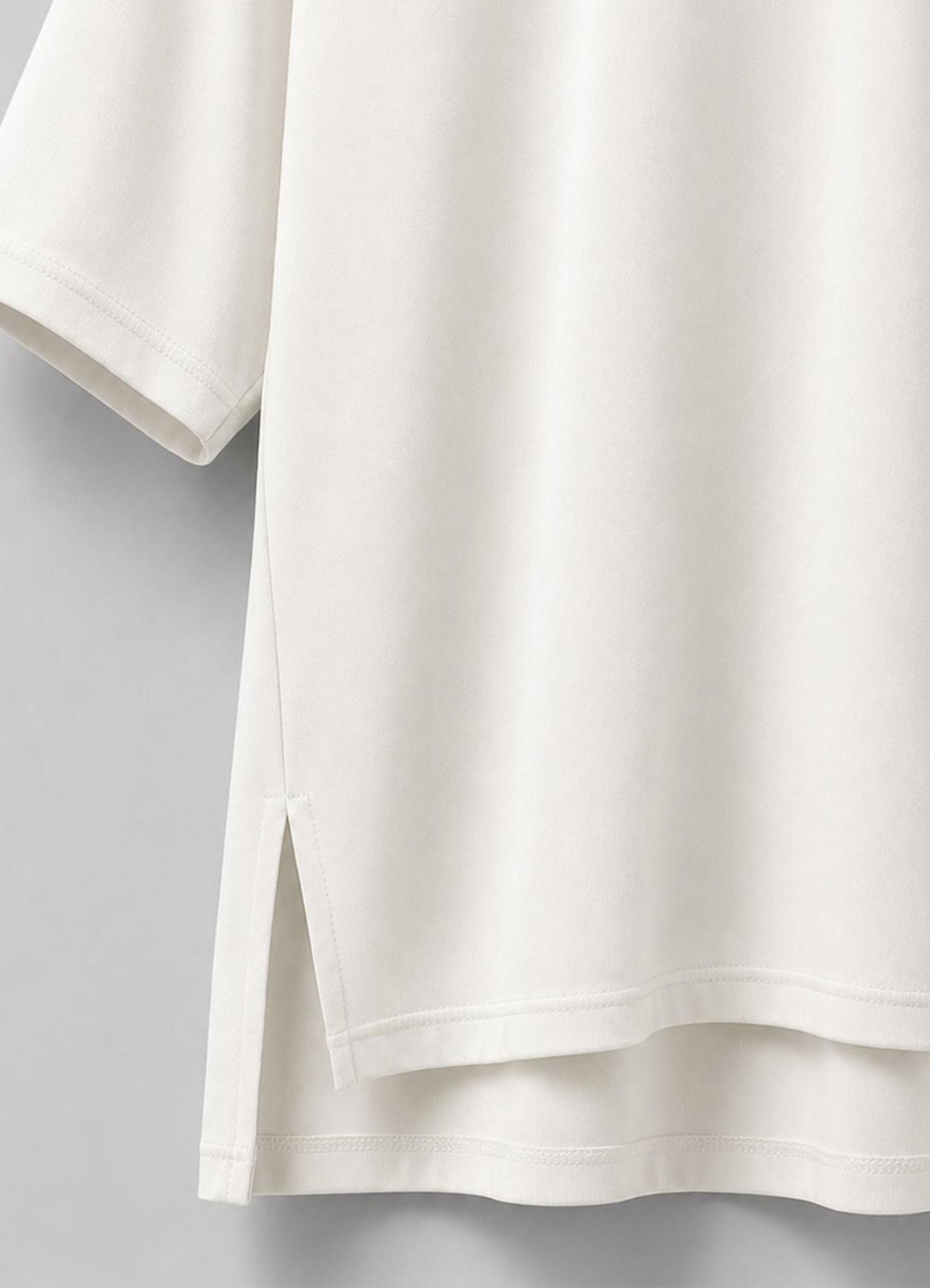 Beyaz Renk Oversize Modal Tshirt - 2