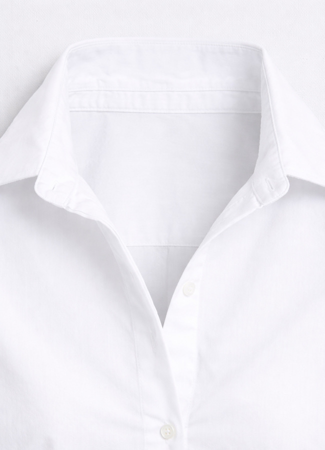 Beyaz Renk Oversize Poplin Gömlek - 4