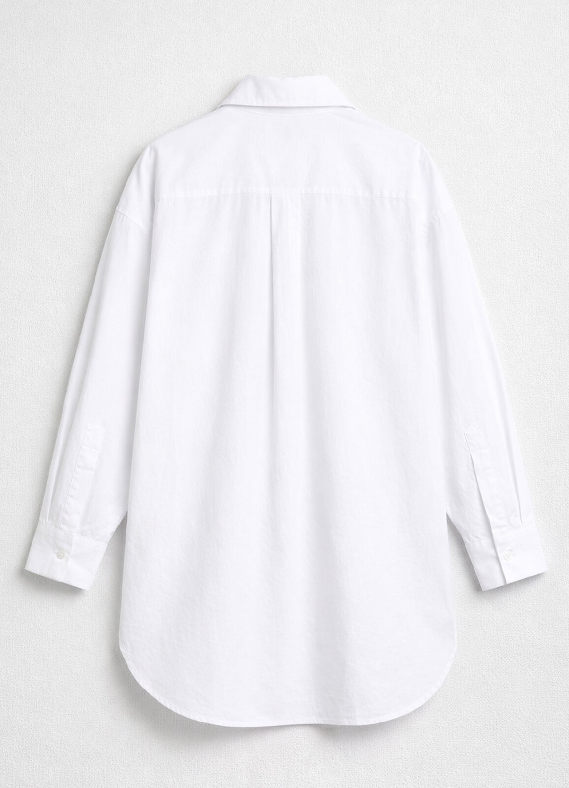 Beyaz Renk Oversize Poplin Gömlek - 6