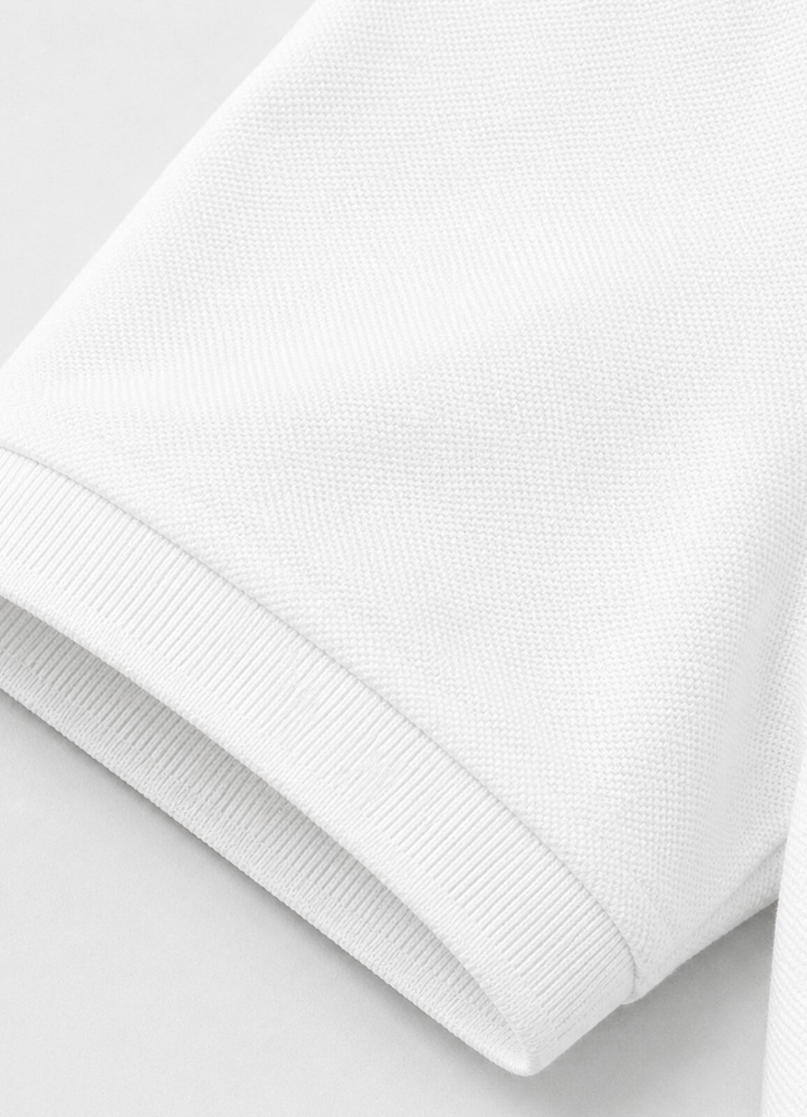 Beyaz Renk Pike Dokulu Polo Yaka Erkek T-Shirt - 5
