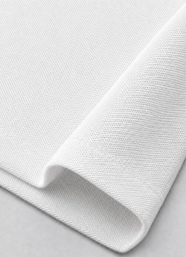Beyaz Renk Pike Dokulu Polo Yaka Erkek T-Shirt - 6
