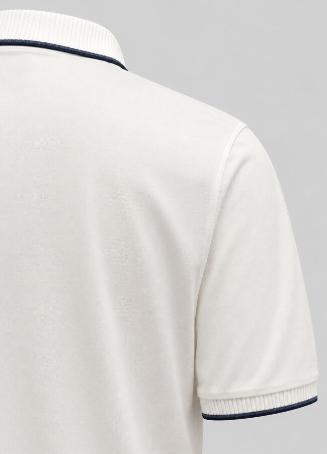 Beyaz Renk Polo Yaka Erkek T-Shirt - 4