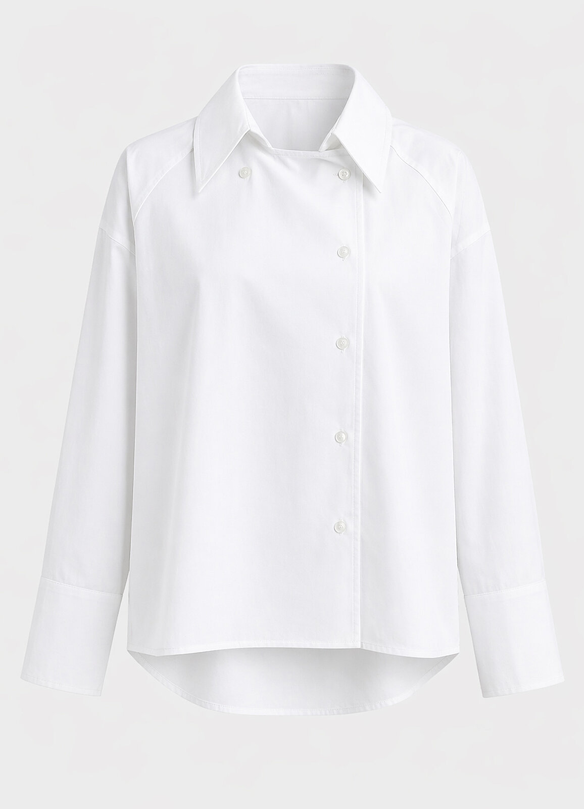 Beyaz Renk Poplin Gömlek