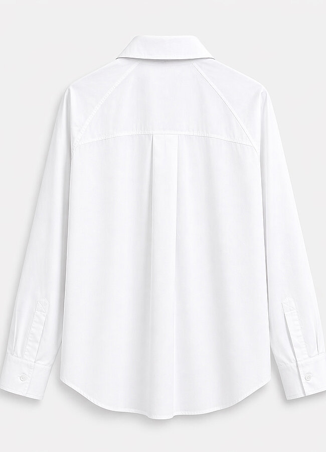 Beyaz Renk Poplin Gömlek - 2