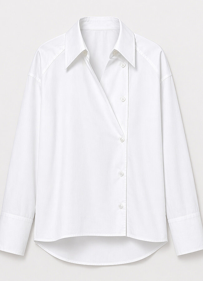Beyaz Renk Poplin Gömlek - 3