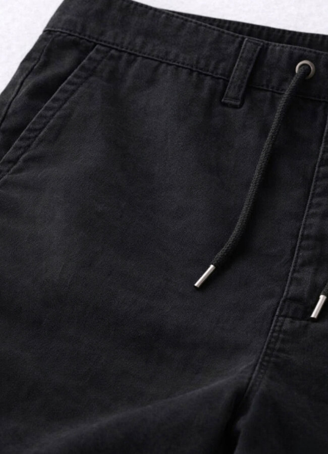 Siyah Renk Tencel Karışımlı Şort - 3