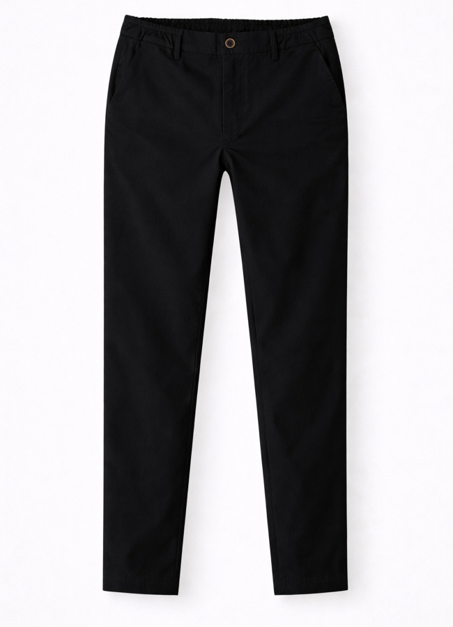 Siyah Renk Polyester Teknik Pantolon 