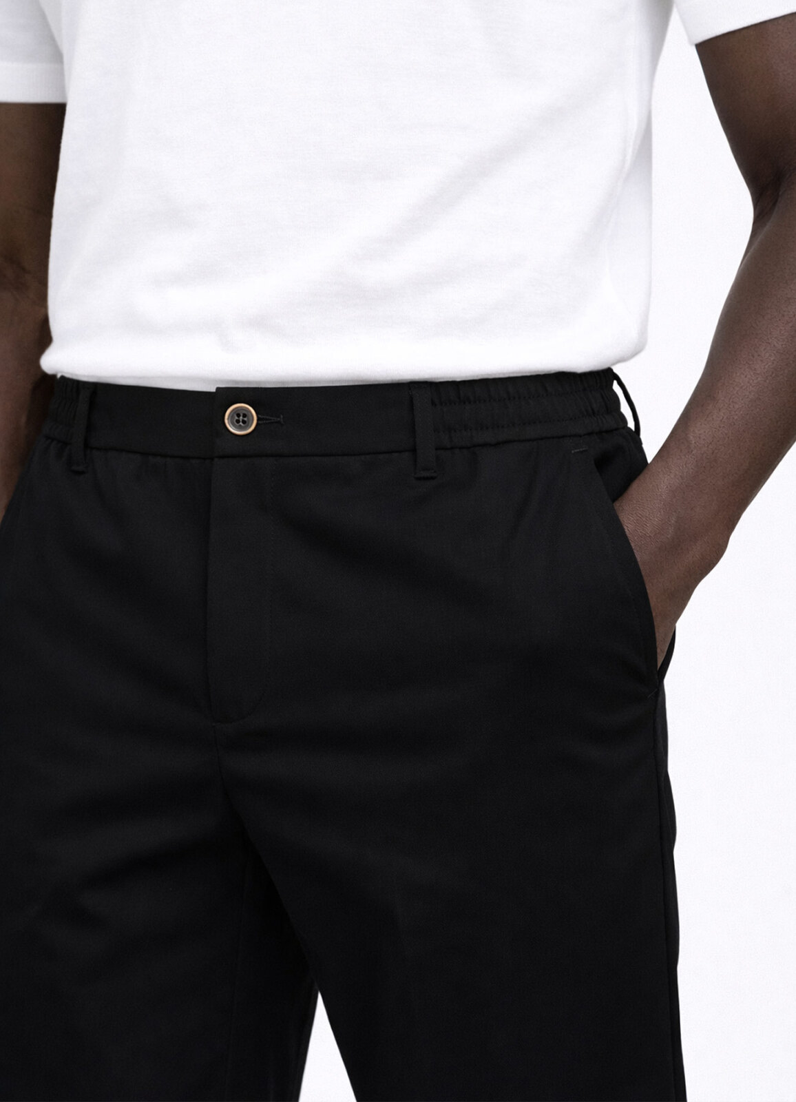 Siyah Renk Polyester Teknik Pantolon - 4