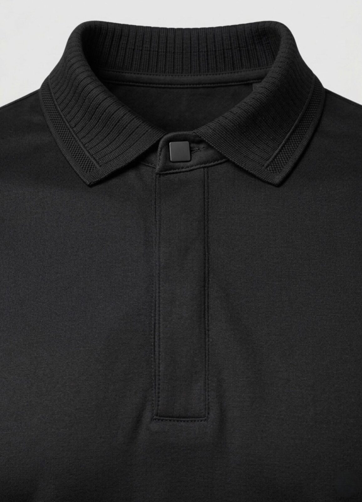 Siyah Renk Pamuk Karışımlı Polo Yaka T-Shirt - 2