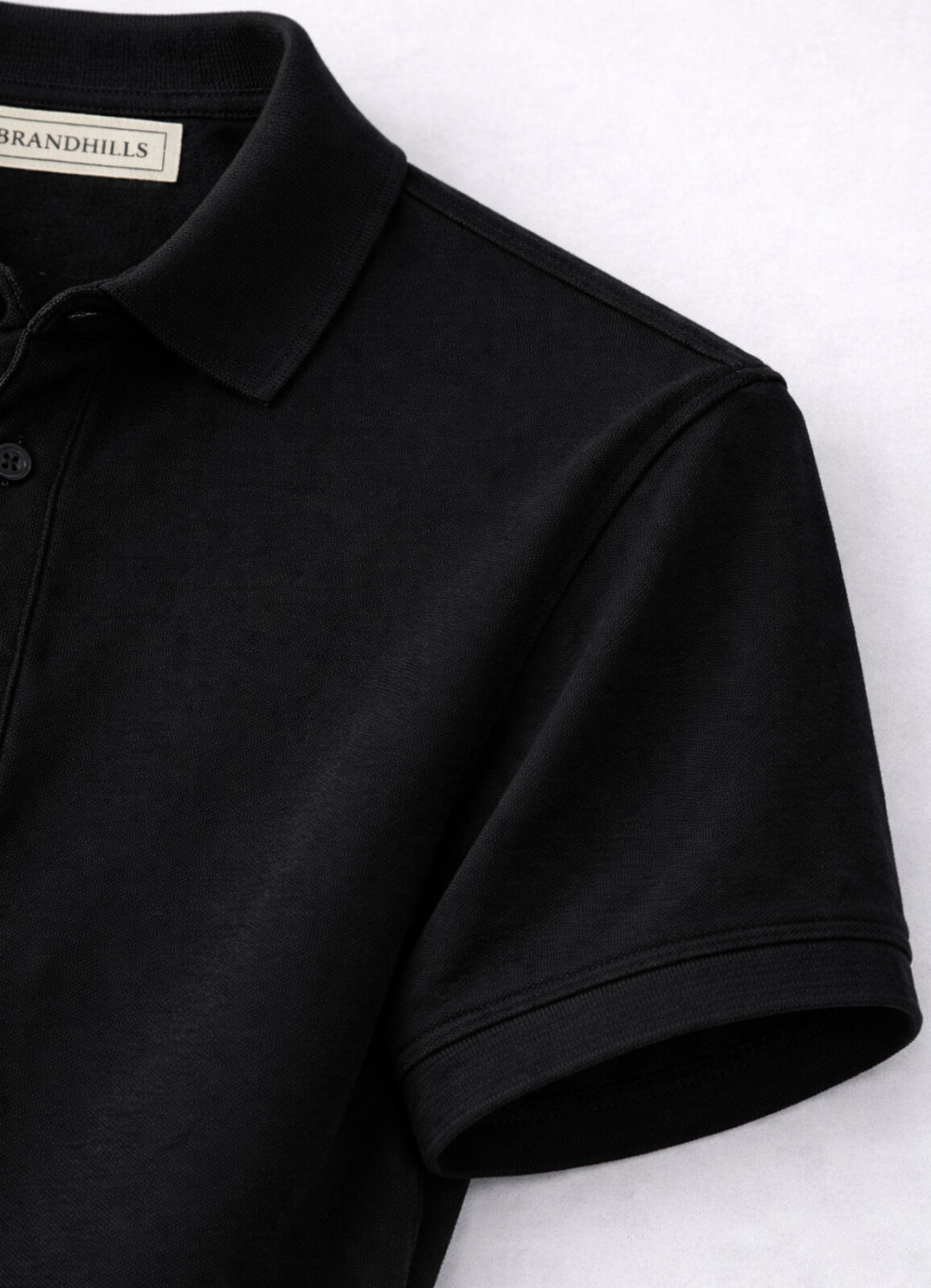 Siyah Renk Pamuk Karışımlı Polo Yaka T-Shirt - 4