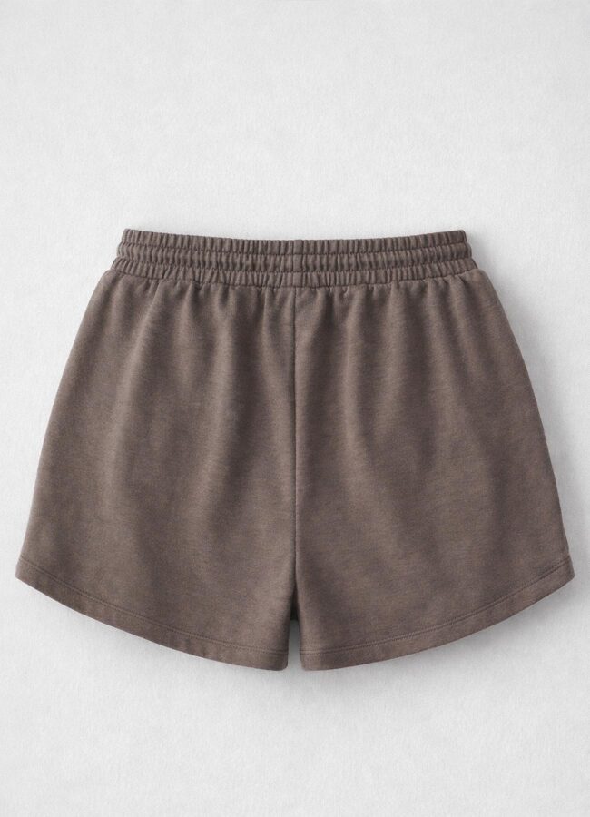 Kahve Renk Modal Karışımlı Şort - 4