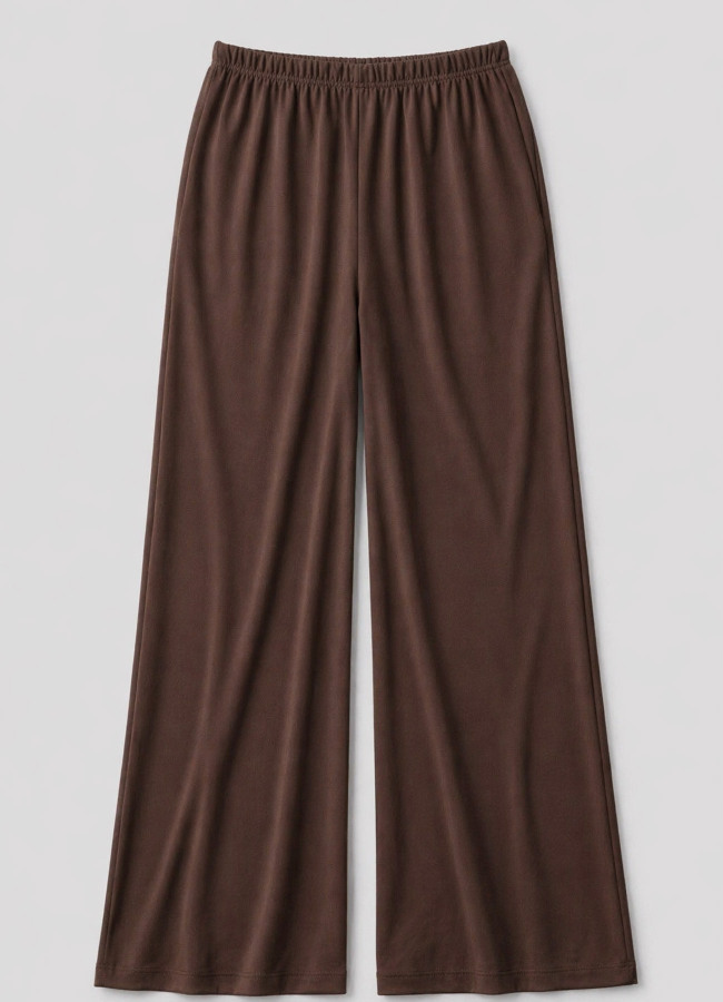 Kahve Renk Modal Karışımlı Pantolon - 4