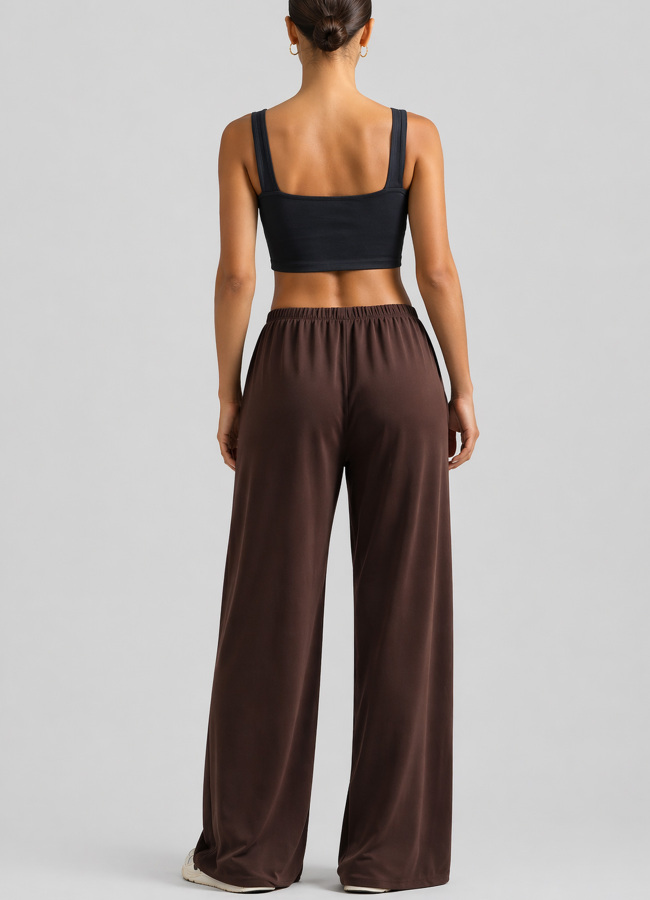 Kahve Renk Modal Karışımlı Pantolon - 5