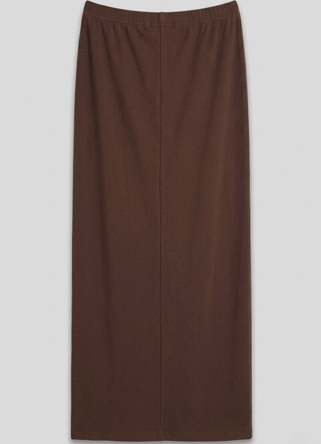Kahve Renk Modal Karışımlı Etek - 4