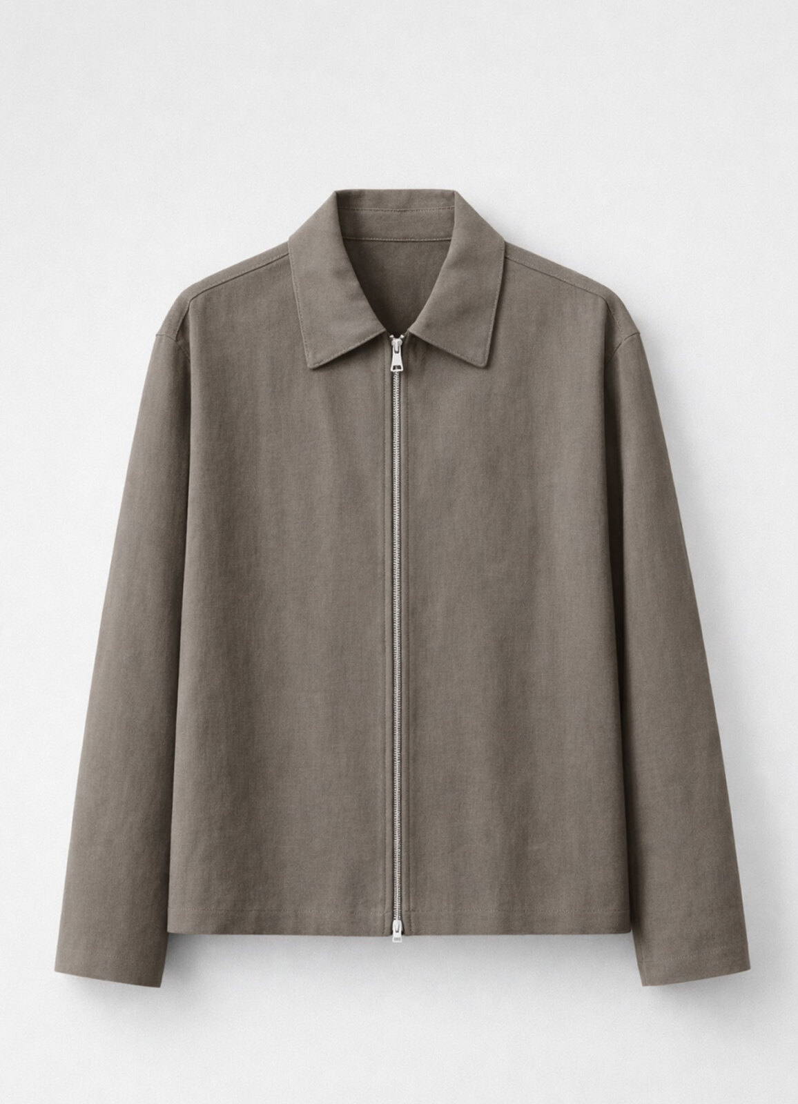 Kahve Rengi Lyocell Karışımlı Overshirt Ceket