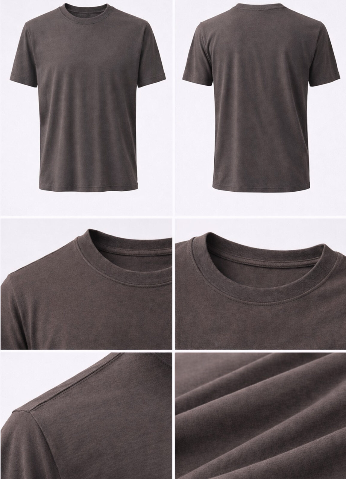 Kahve Renk Modal T-Shirt - 3