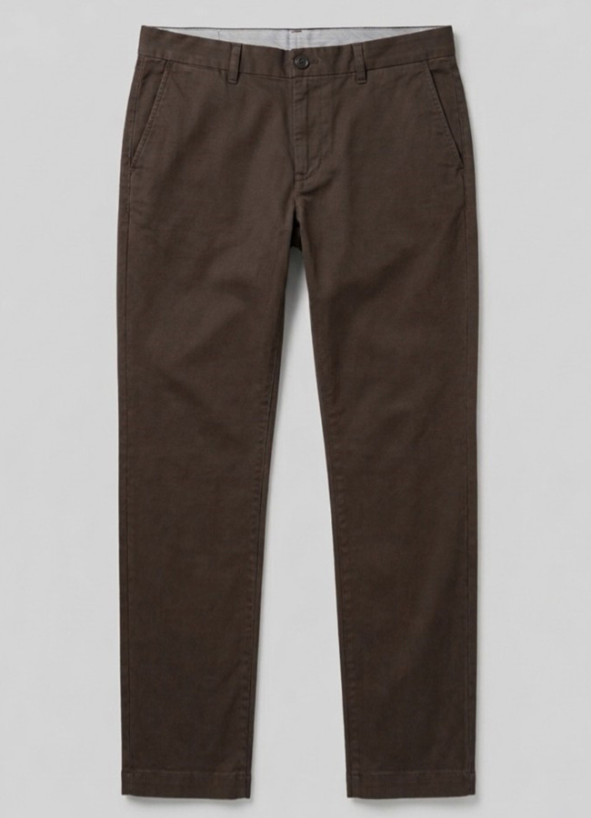 Kahve Renk Gabardin Regular Chino Pantolon - 3