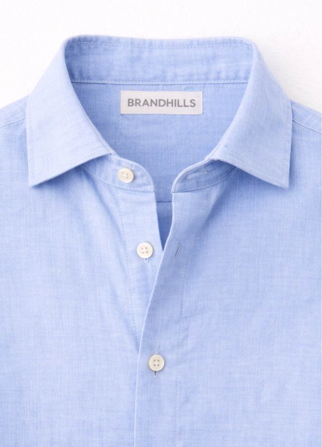 Koyu Mavi Renk Uzun Kol Keten Gömlek - 3