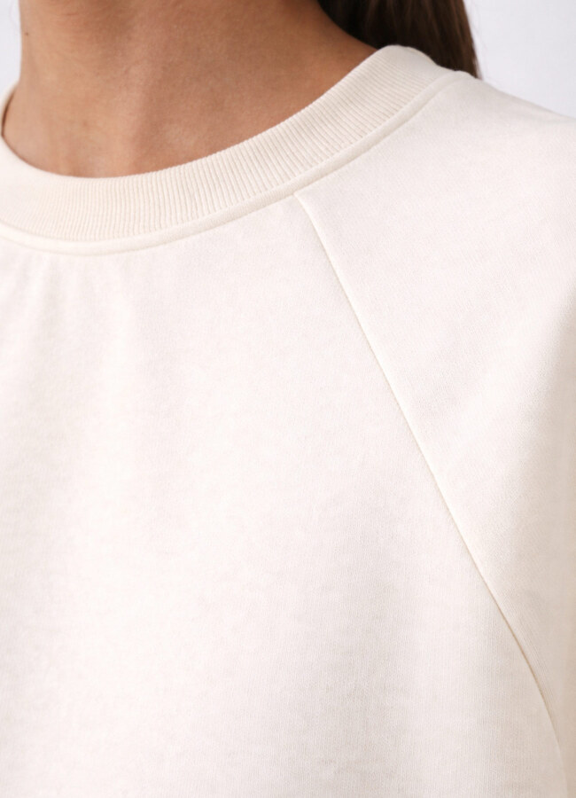 Ekru Renk Viskoz Karışımlı Eşofman Takımı - 4