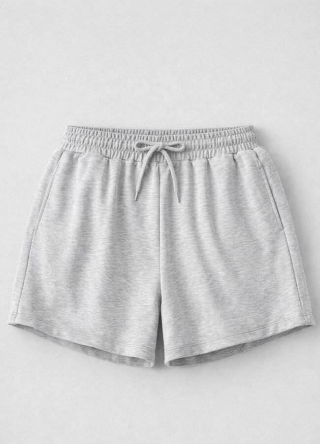 Gri Renk Modal Karışımlı Şort 