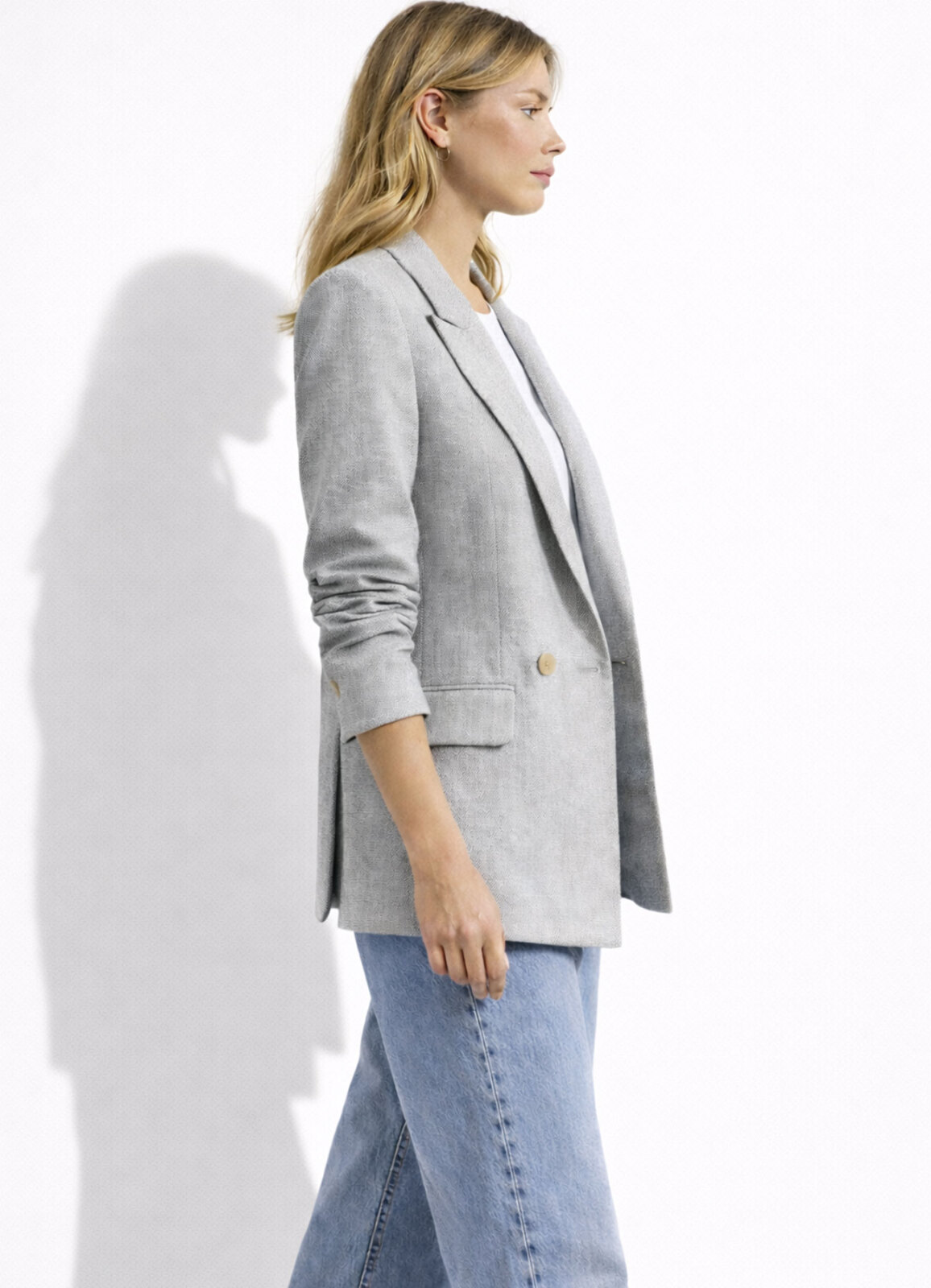 Gri Renk Blazer Ceket - 5