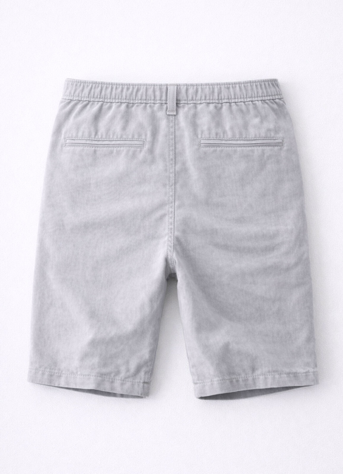 Gri Renk Tencel Karışımlı Şort - 2