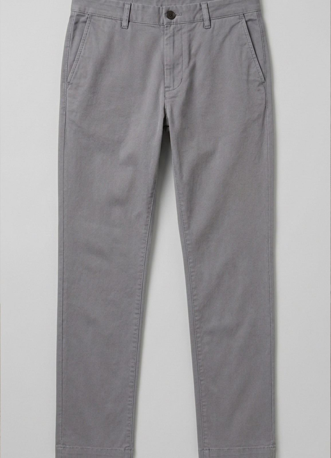 Gri Renk Gabardin Regular Chino Pantolon - 3
