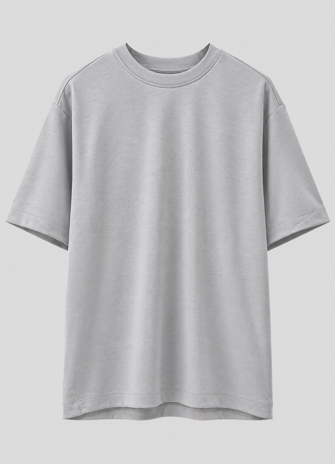 Gri Renk Oversize Modal Erkek T-Shirt - 2