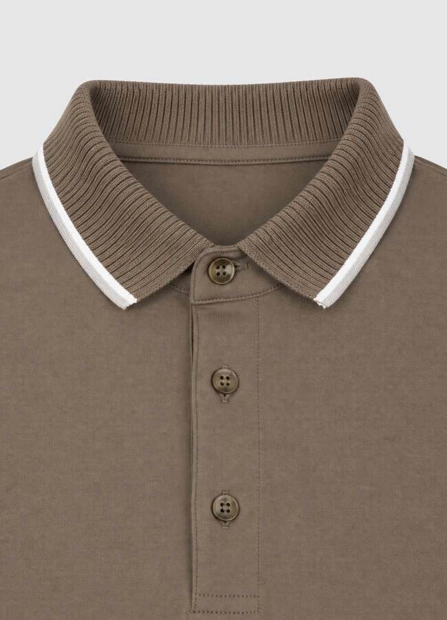 Haki Renk Polo Yaka Erkek T-Shirt - 3