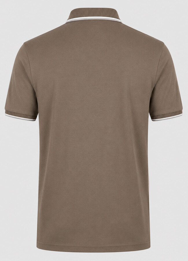 Haki Renk Polo Yaka Erkek T-Shirt - 5