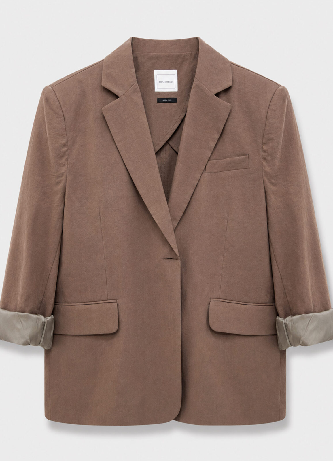 Kahve Renk Modal Oversize Blazer Ceket