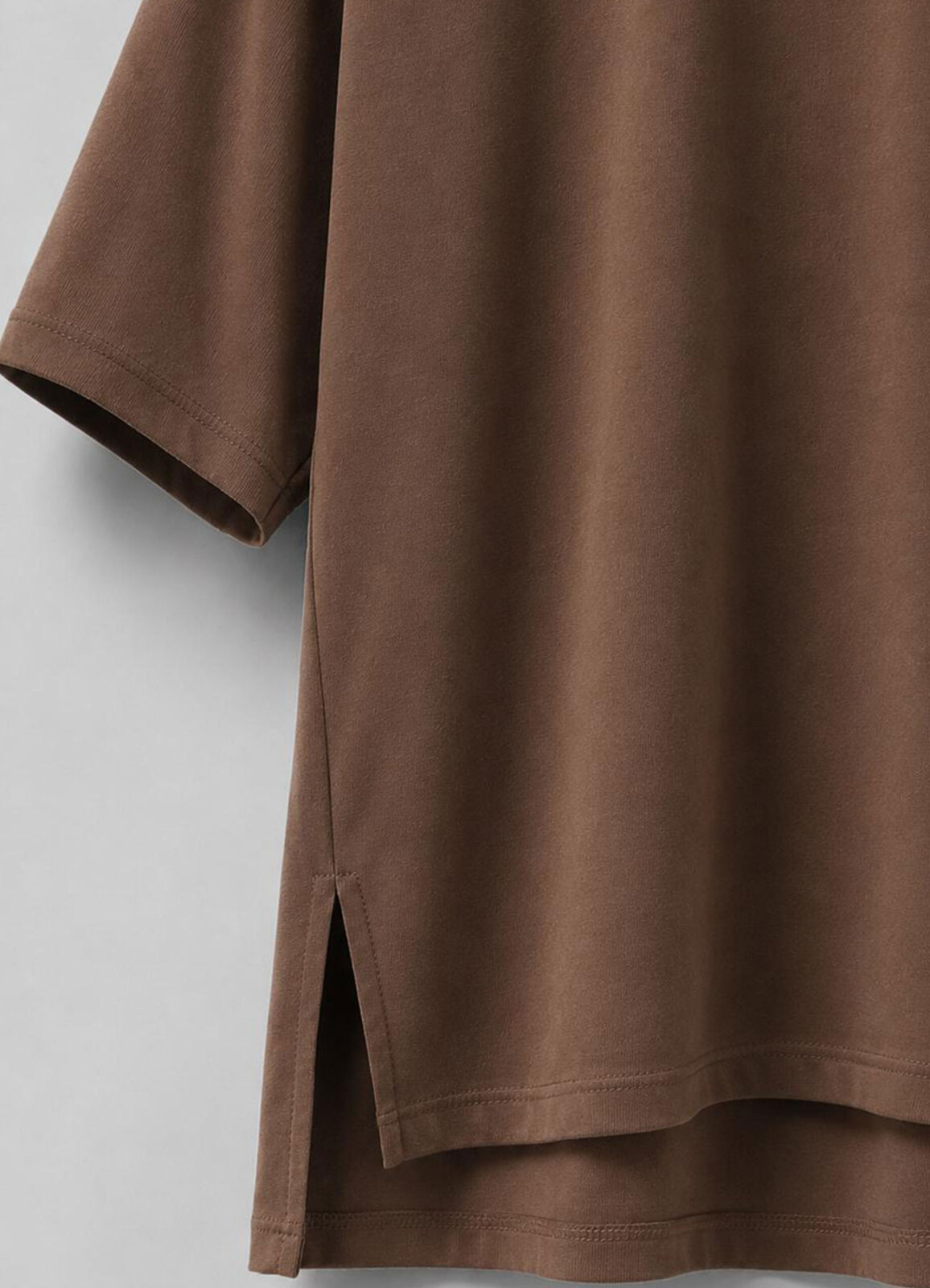Kahve Renk Oversize Modal Tshirt - 2