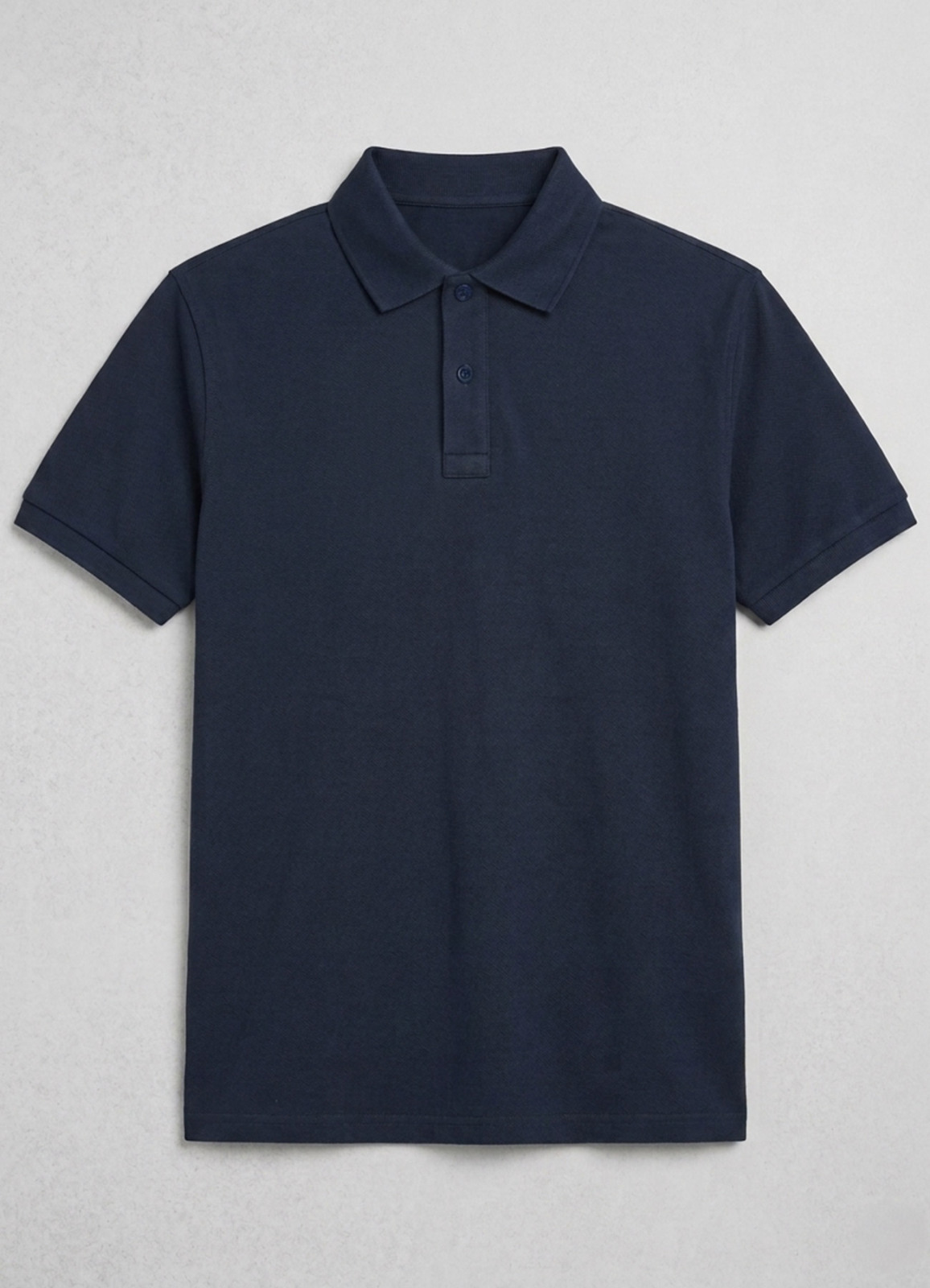 Lacivert Renk Pike Dokulu Polo Yaka Erkek T-Shirt - 1