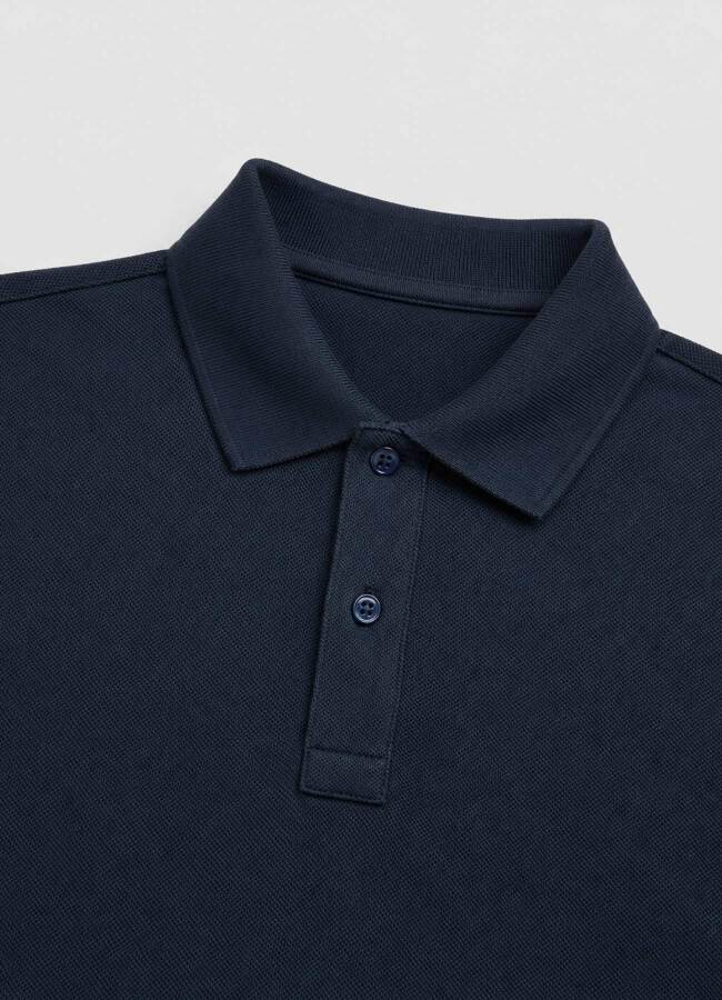 Lacivert Renk Pike Dokulu Polo Yaka Erkek T-Shirt - 2