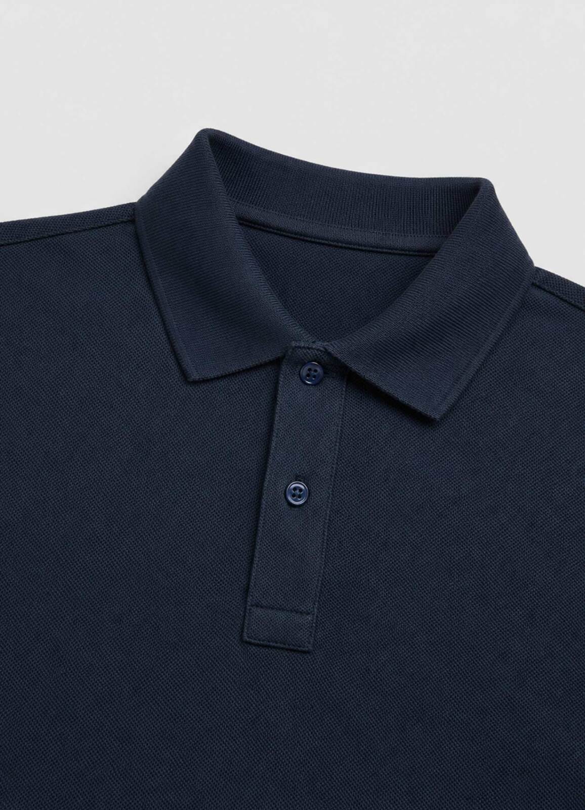 Lacivert Renk Pike Dokulu Polo Yaka Erkek T-Shirt - 2