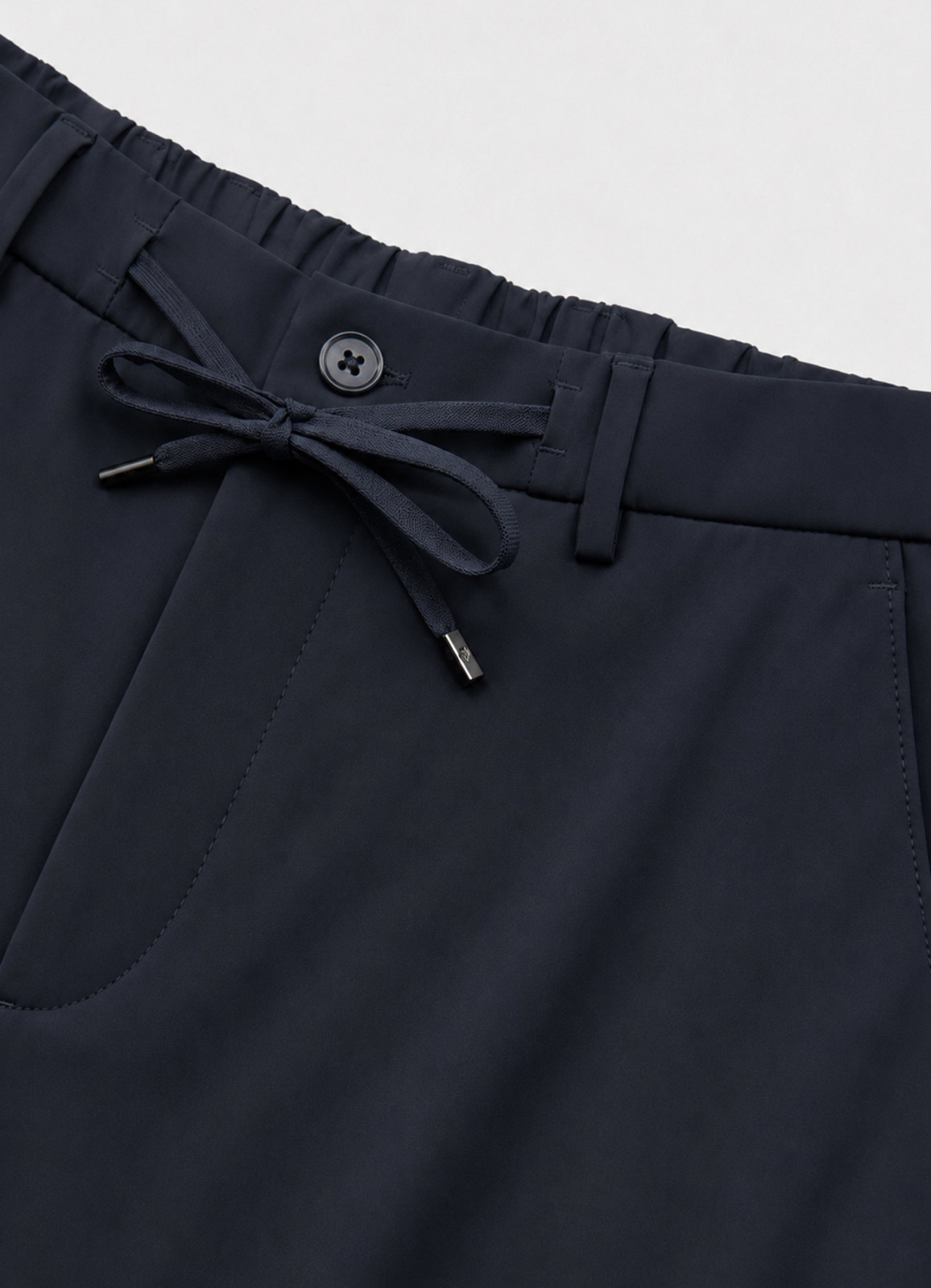 Lacivert Renk Polyester Bağcıklı Teknik Pantolon - 3