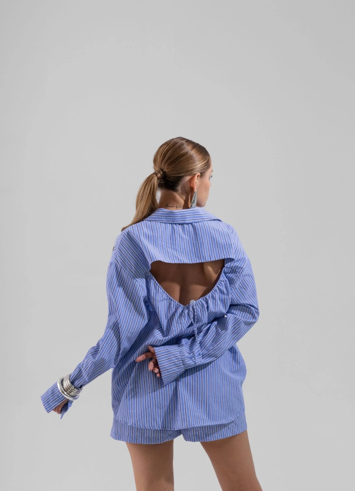 Mavi Renk Skyline Stripes Shirt - 5