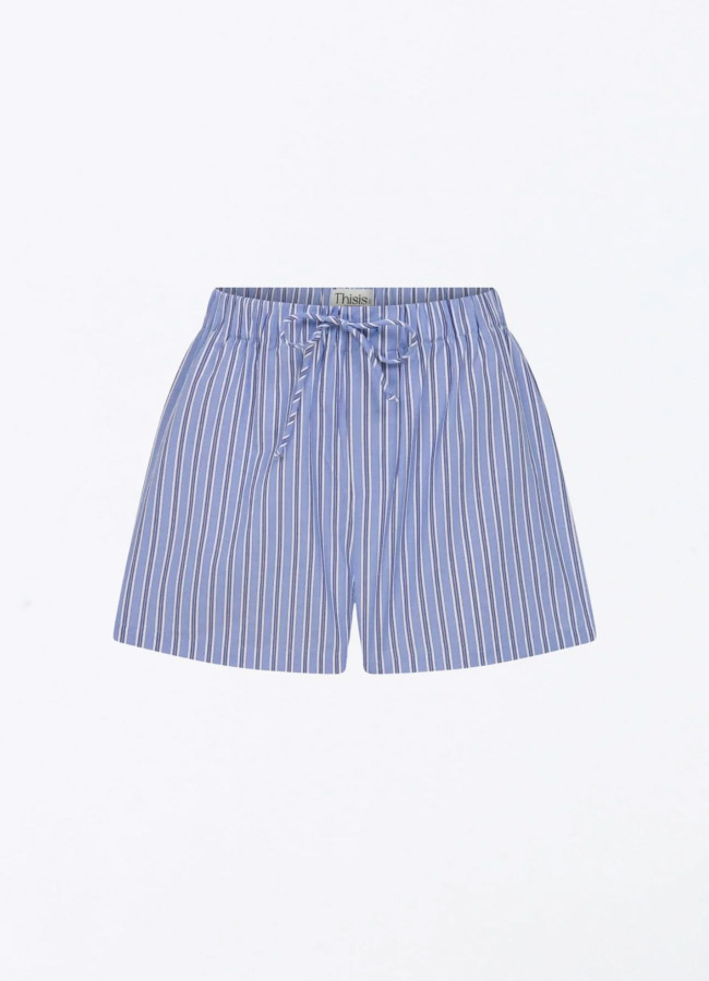 Mavi Renk Skyline Stripes Short
