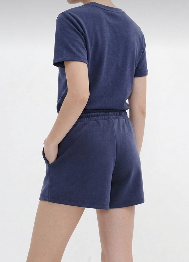 Lacivert Renk Modal Karışımlı Şort - 4