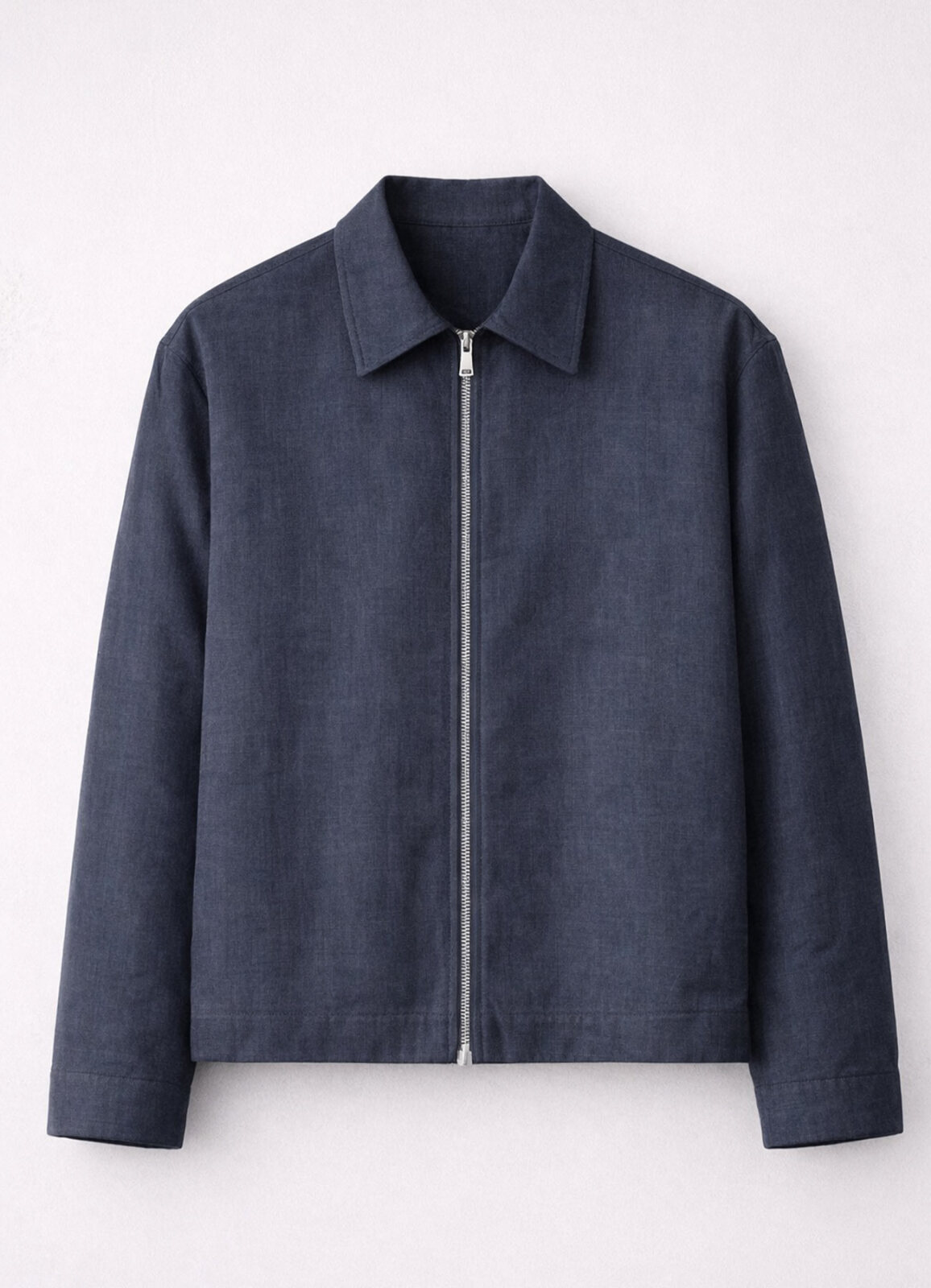 Lacivert Rengi Lyocell Karışımlı Overshirt Ceket - 2